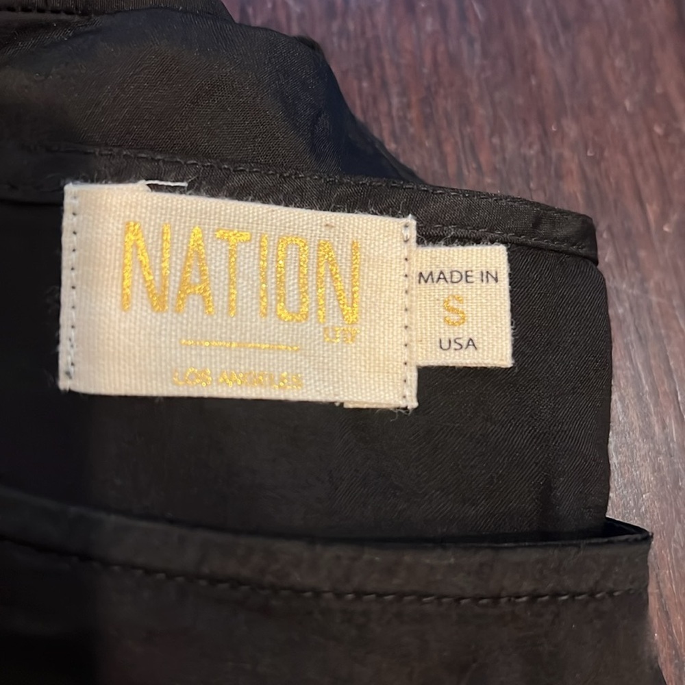 Nation ltd silk Black Marin Boxy Tee - Picture 2 of 3